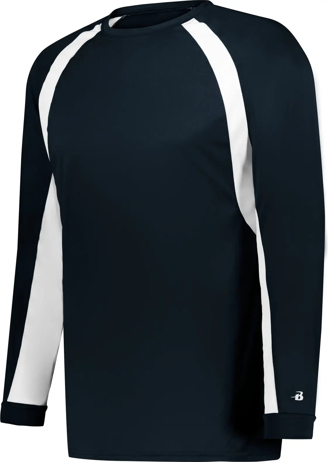 Badger Sport 2154 Youth Hook L/s Tee - Navy White - Xs