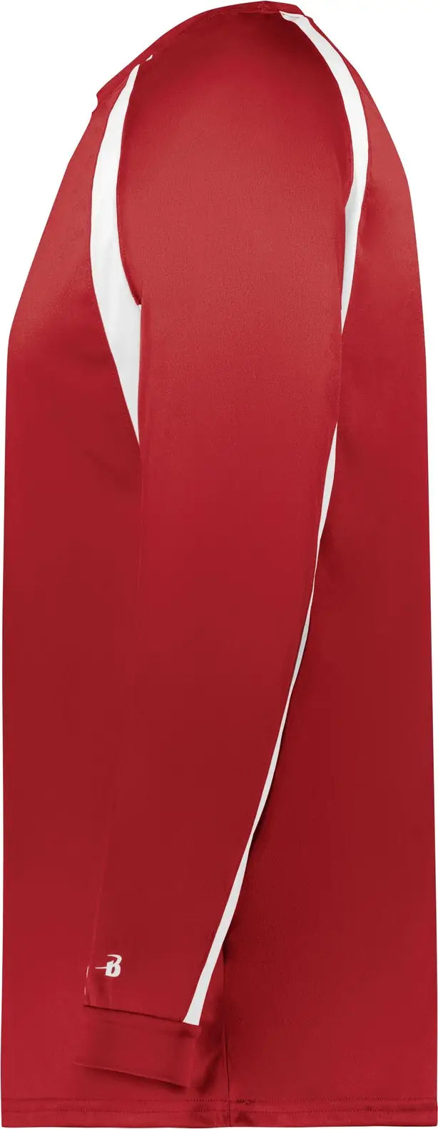 Badger Sport 2154 Youth Hook L/s Tee - Red White