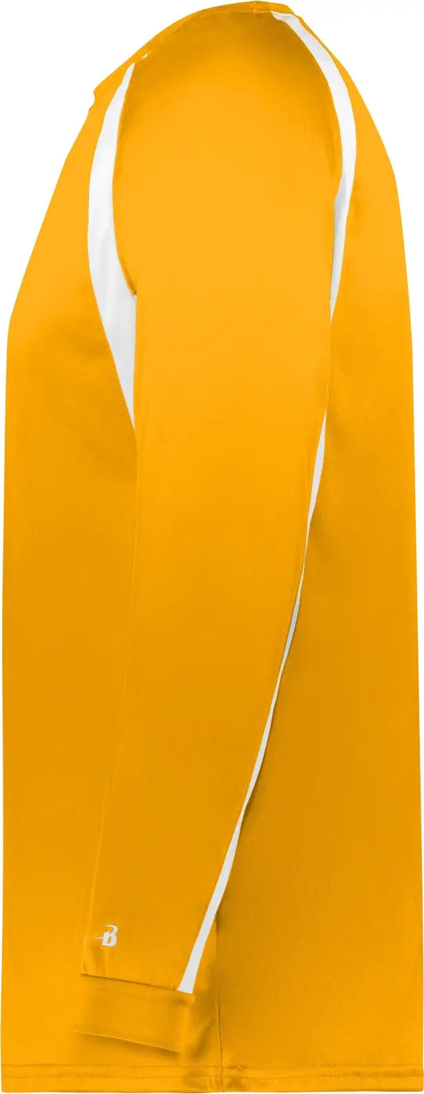 Badger Sport 215400 Youth Hook L/s Tee - Gold White