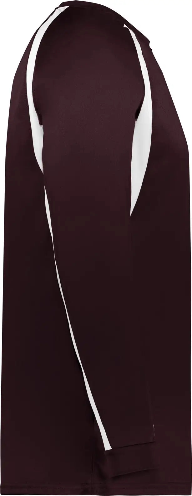 Badger Sport 215400 Youth Hook L/s Tee - Maroon White