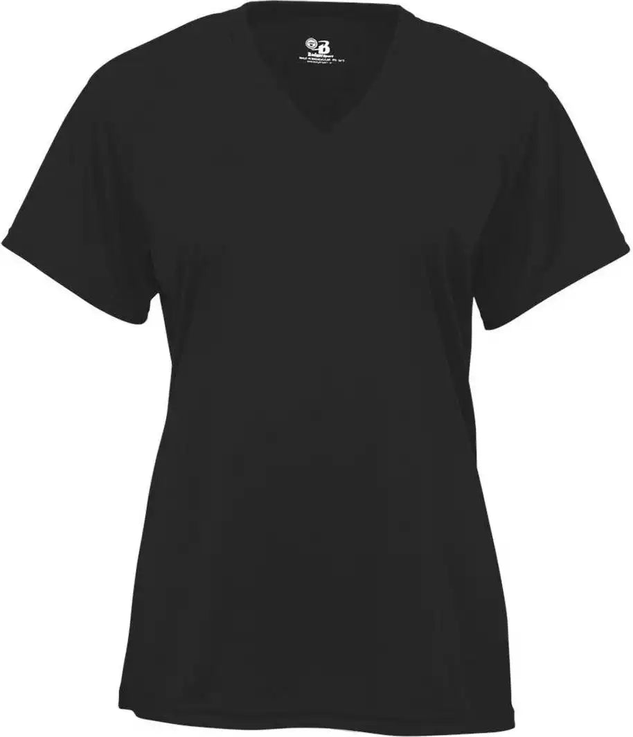 Badger Sport 2162 b Core Youth v Neck Tee Black