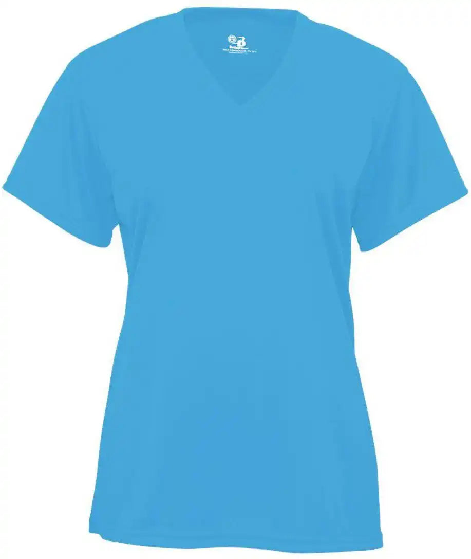 Badger Sport 2162 b Core Youth v Neck Tee Columbia Blue