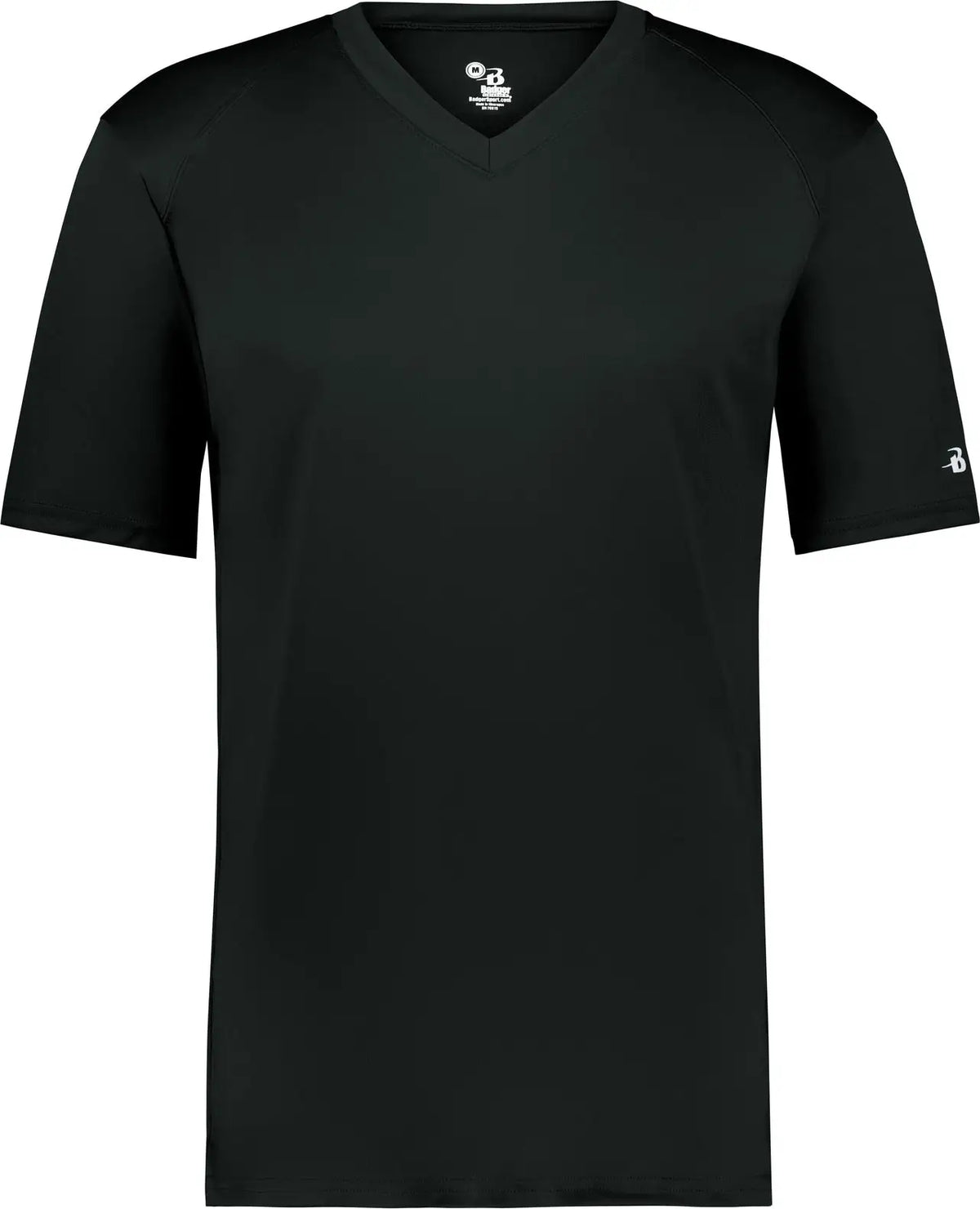 Badger Sport 2162 Youth B-core V-neck Tee - Black