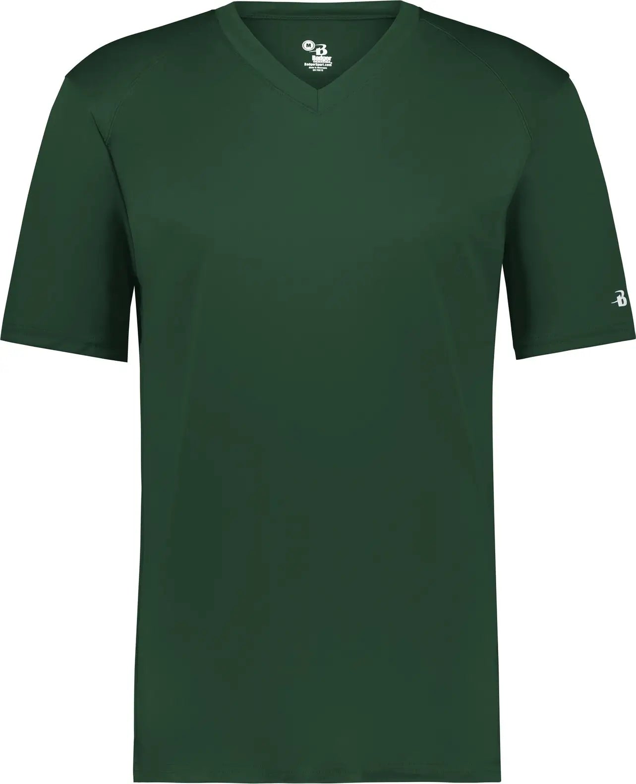 Badger Sport 2162 Youth B-core V-neck Tee - Forest - Xs