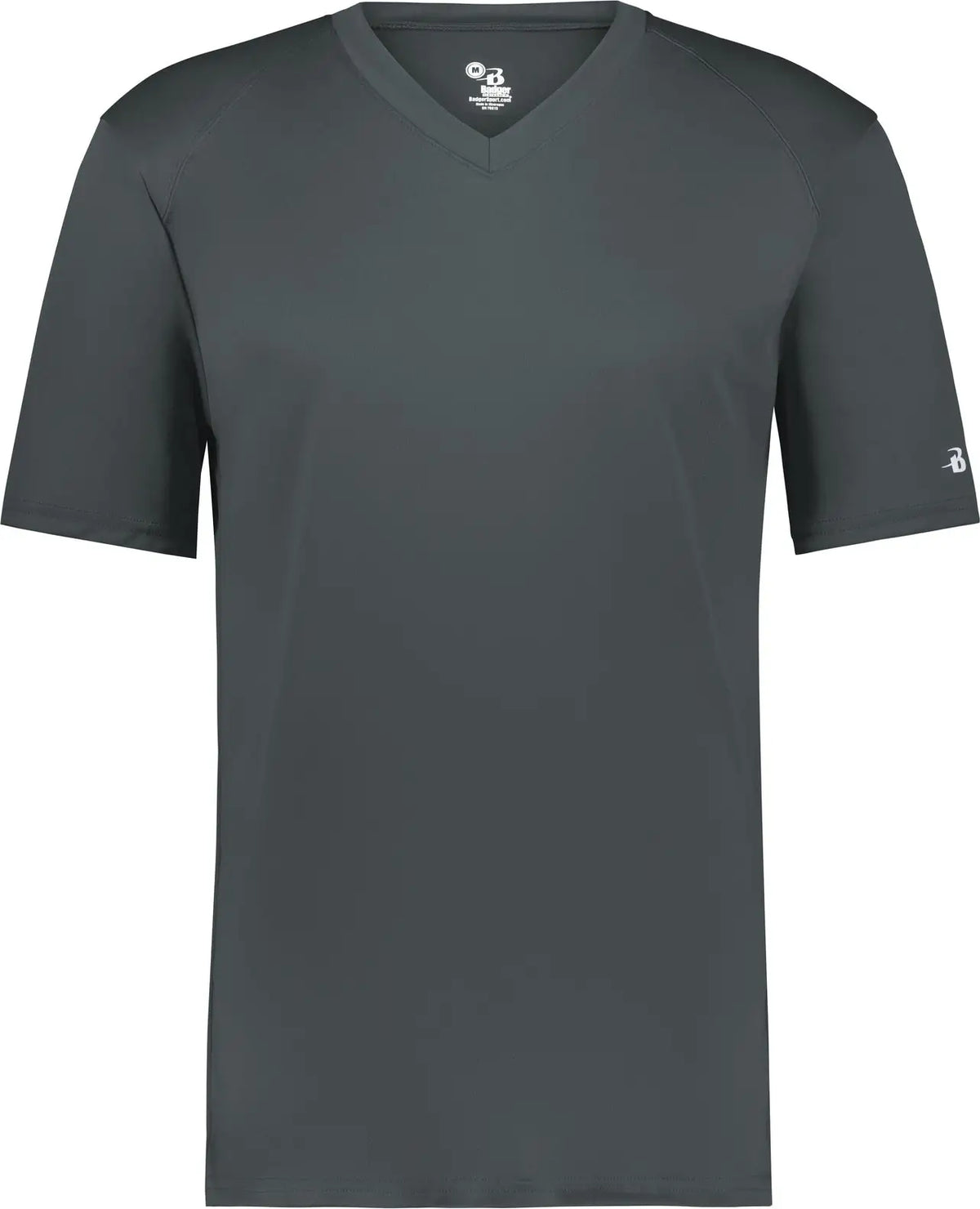 Badger Sport 2162 Youth B-core V-neck Tee - Graphite