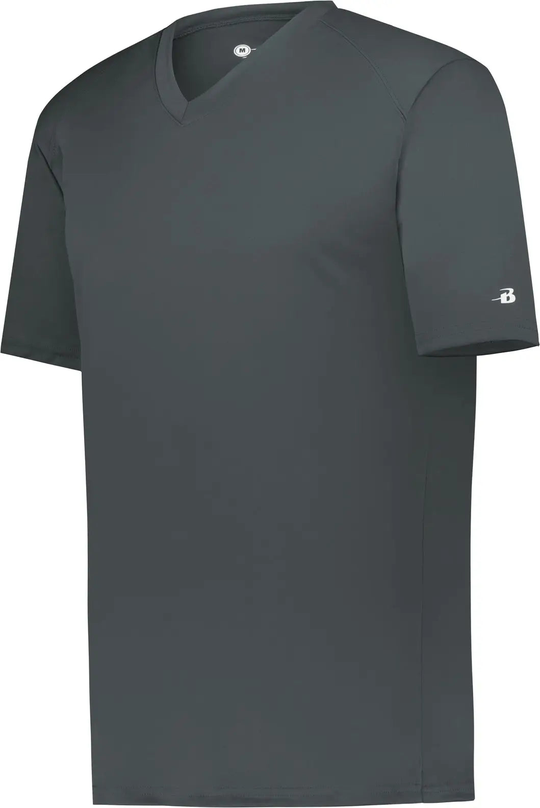 Badger Sport 2162 Youth B-core V-neck Tee - Graphite - Xs