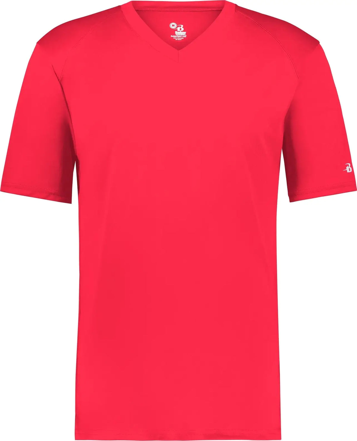Badger Sport 2162 Youth B-core V-neck Tee - Hot Coral