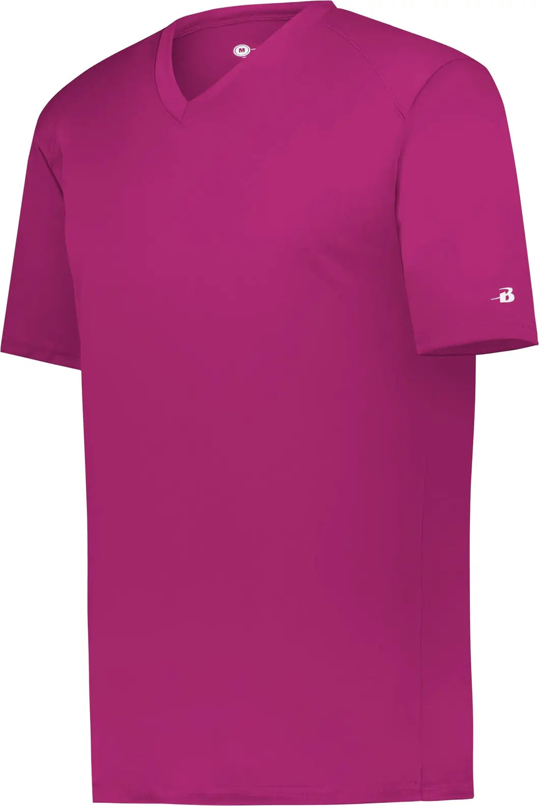 Badger Sport 2162 Youth B-core V-neck Tee - Hot Pink - Xs
