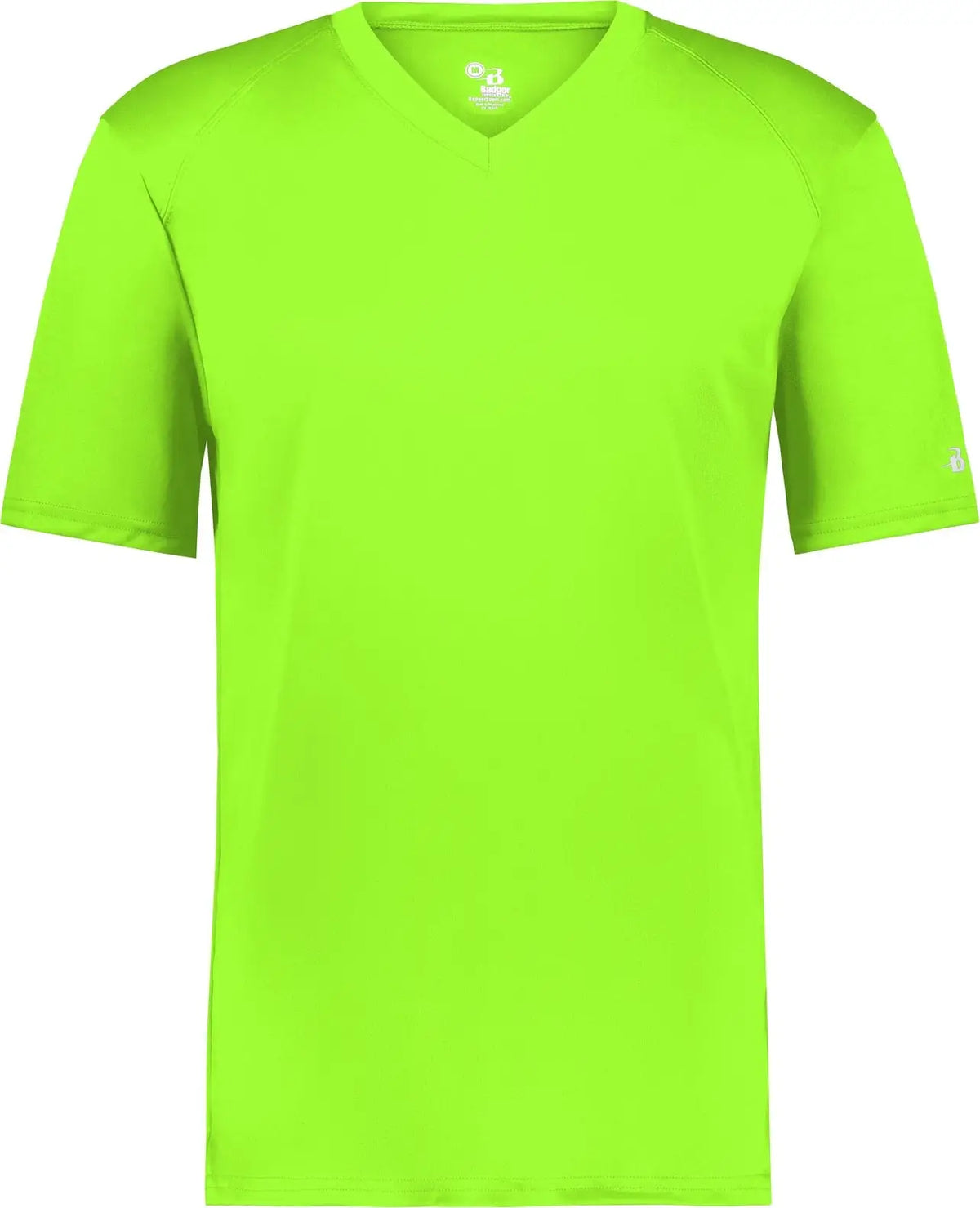 Badger Sport 2162 Youth B-core V-neck Tee - Lime