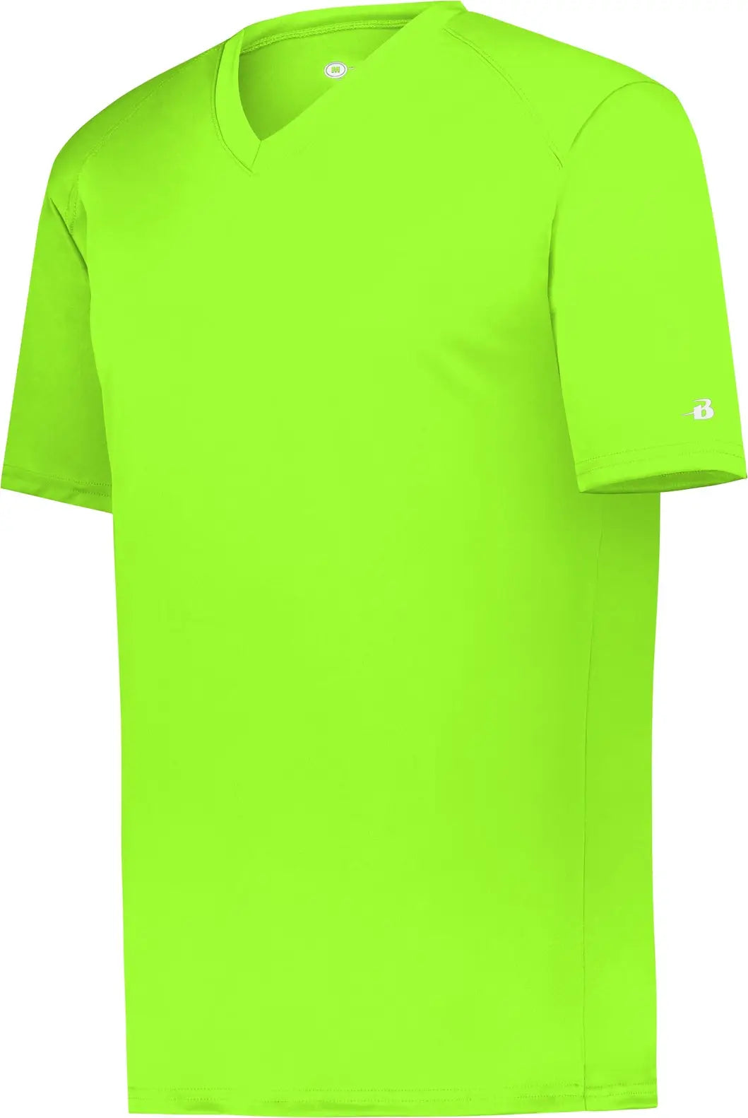 Badger Sport 2162 Youth B-core V-neck Tee - Lime - Xs