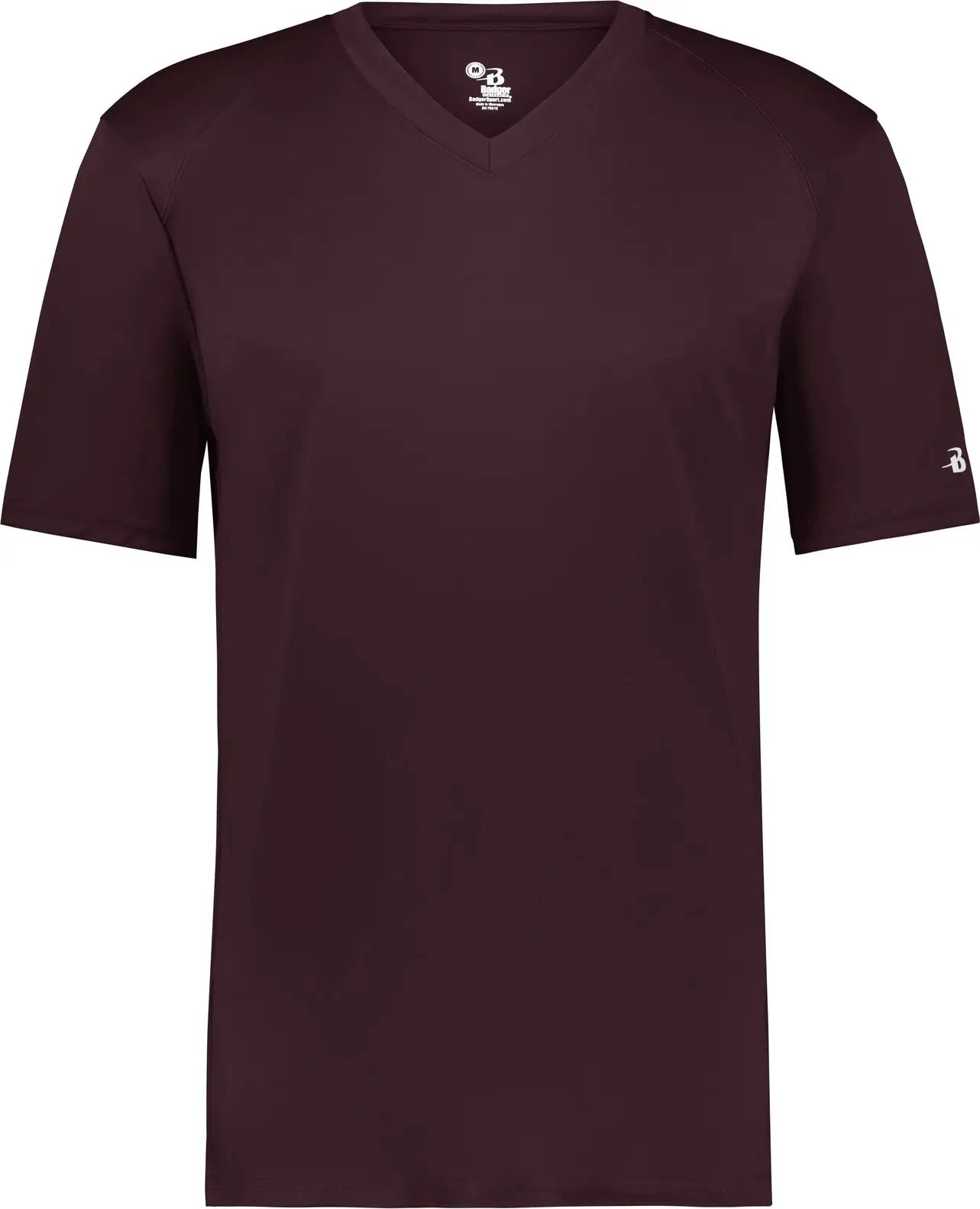 Badger Sport 2162 Youth B-core V-neck Tee - Maroon - Xs