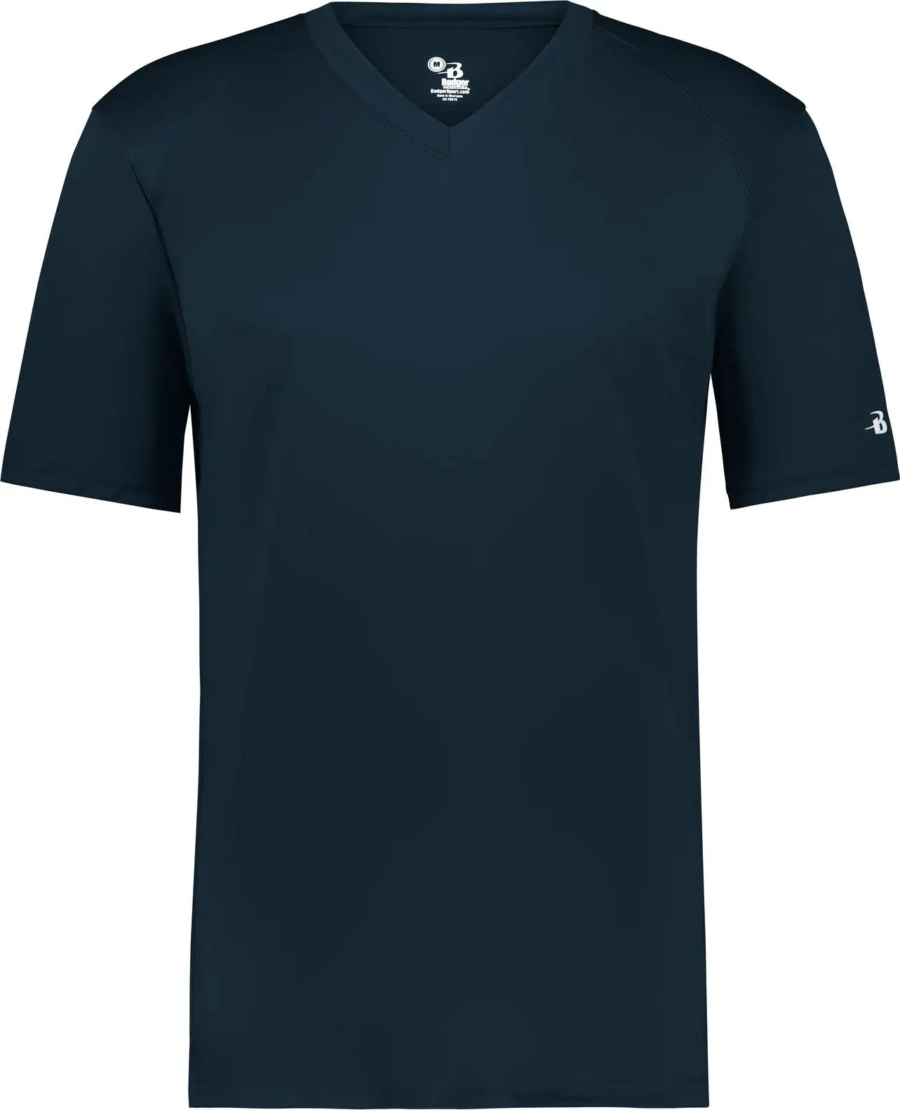 Badger Sport 2162 Youth B-core V-neck Tee - Navy - Xs