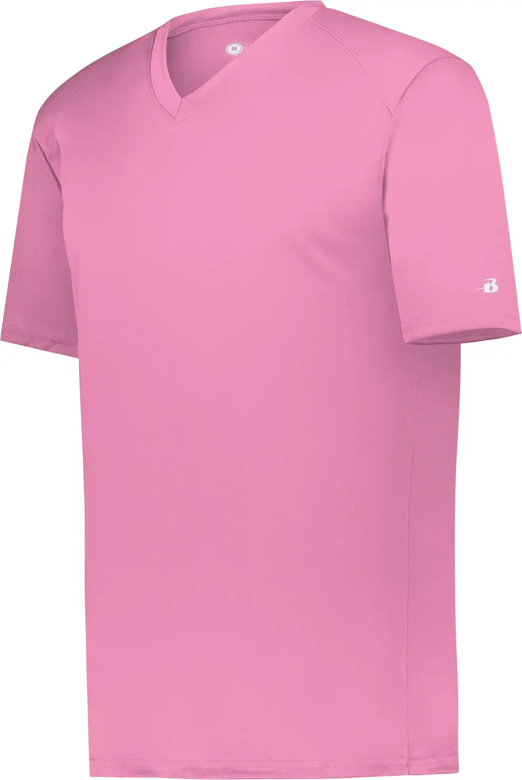 Badger Sport 2162 Youth B-core V-neck Tee - Pink - Xs