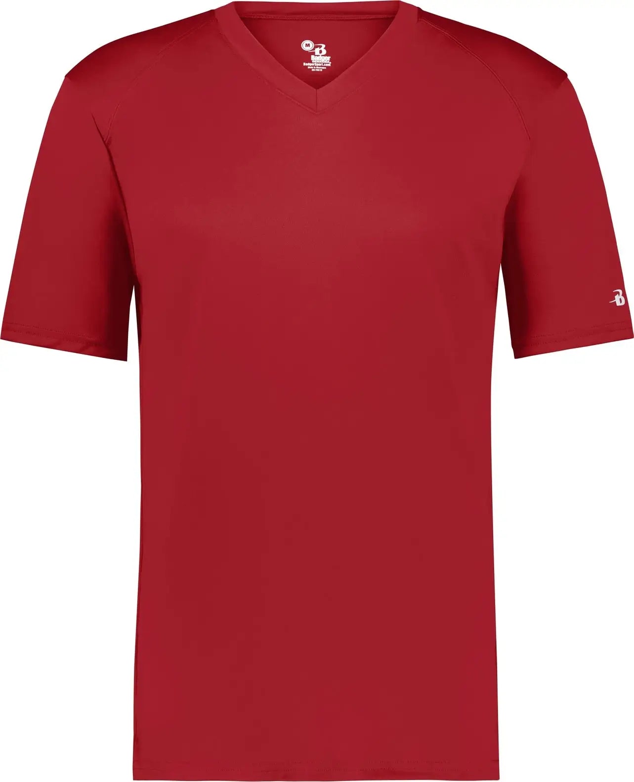 Badger Sport 2162 Youth B-core V-neck Tee - Red - Xs