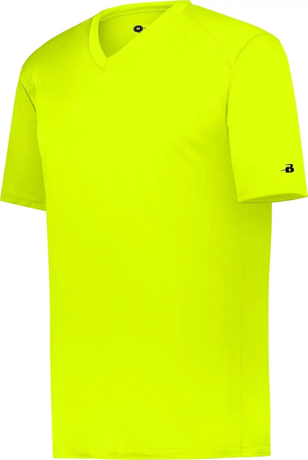 Badger Sport 2162 Youth B-core V-neck Tee - Safety Yellow
