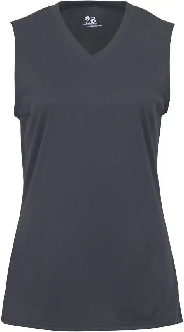 Badger Sport 2163 b Core Girls Sleeveless Tee Dark Gray