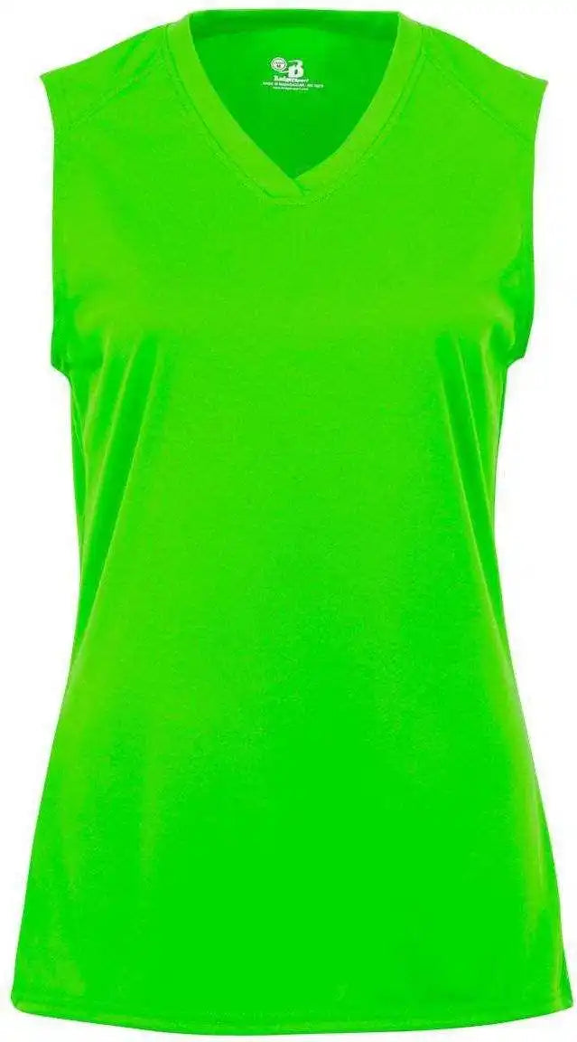 Badger Sport 2163 B-core Girls Sleeveless Tee - Lime