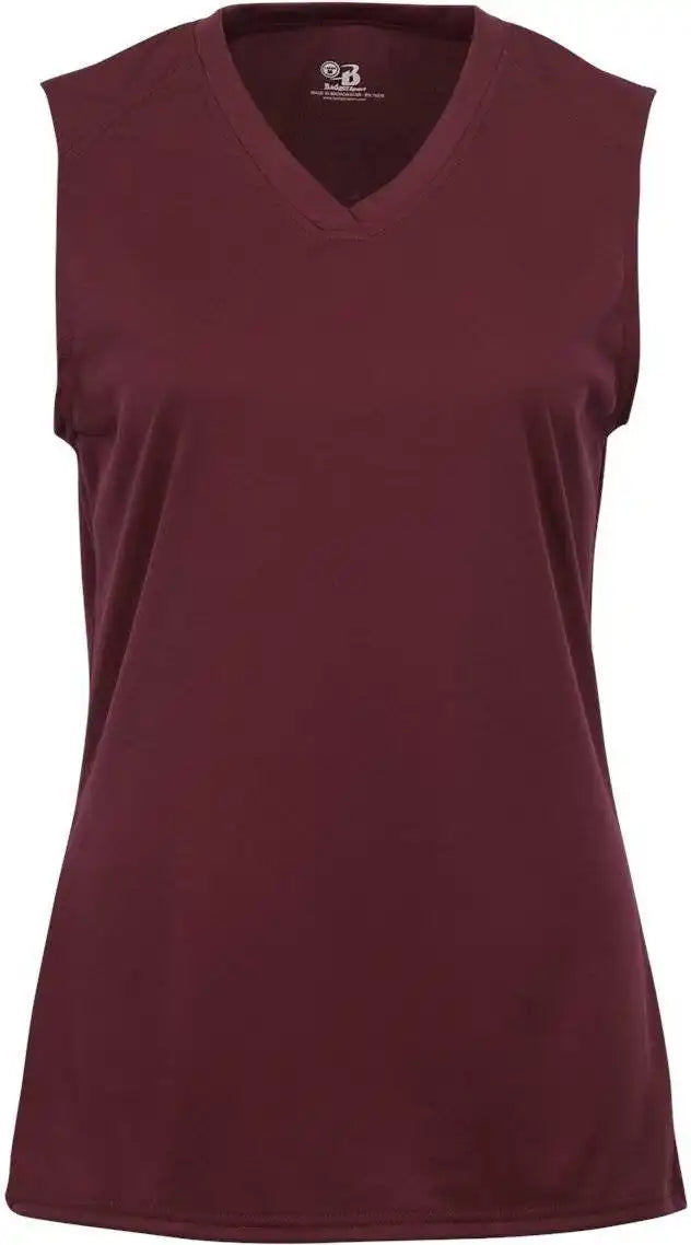 Badger Sport 2163 b Core Girls Sleeveless Tee Maroon
