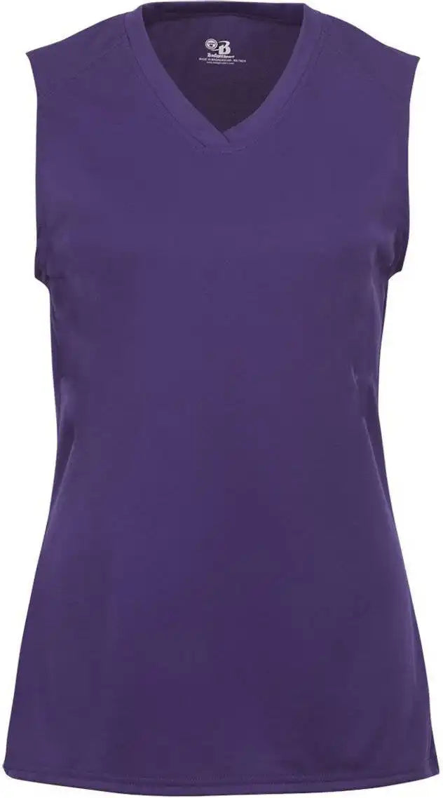 Badger Sport 2163 B-core Girls Sleeveless Tee - Purple