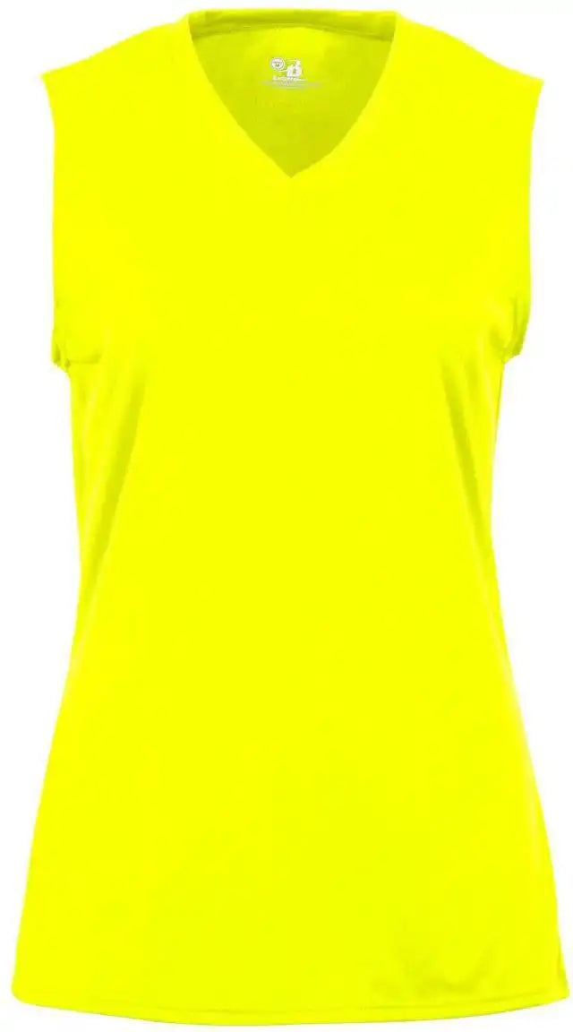 Badger Sport 2163 B-core Girls Sleeveless Tee - Yellow Green