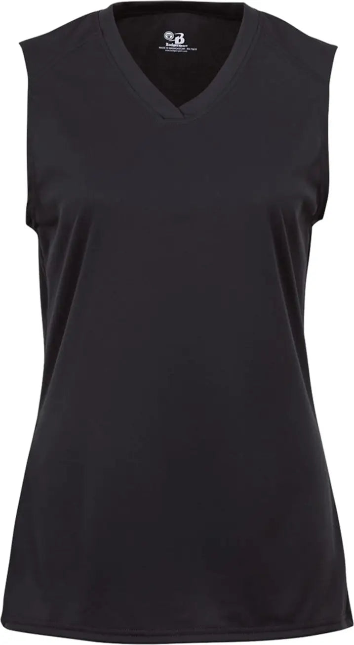 Badger Sport 2163 Girls B-core Sleeveless Tank - Black