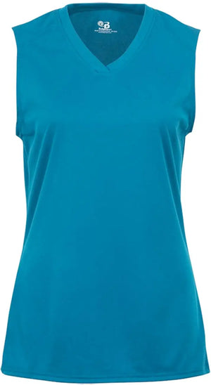 Badger Sport Girls Sleeveless Tank Electric Blue - HIT a Double