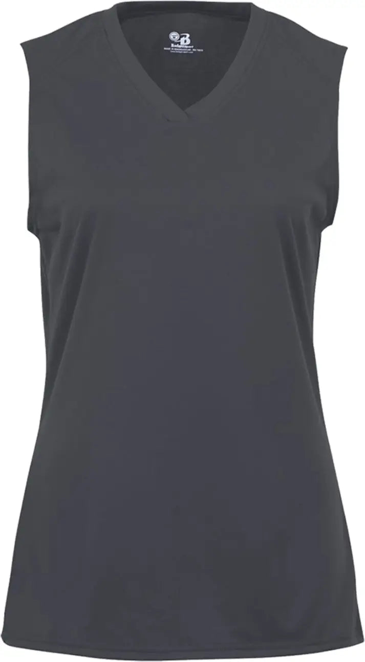 Badger Sport 2163 Girls B-core Sleeveless Tank - Graphite