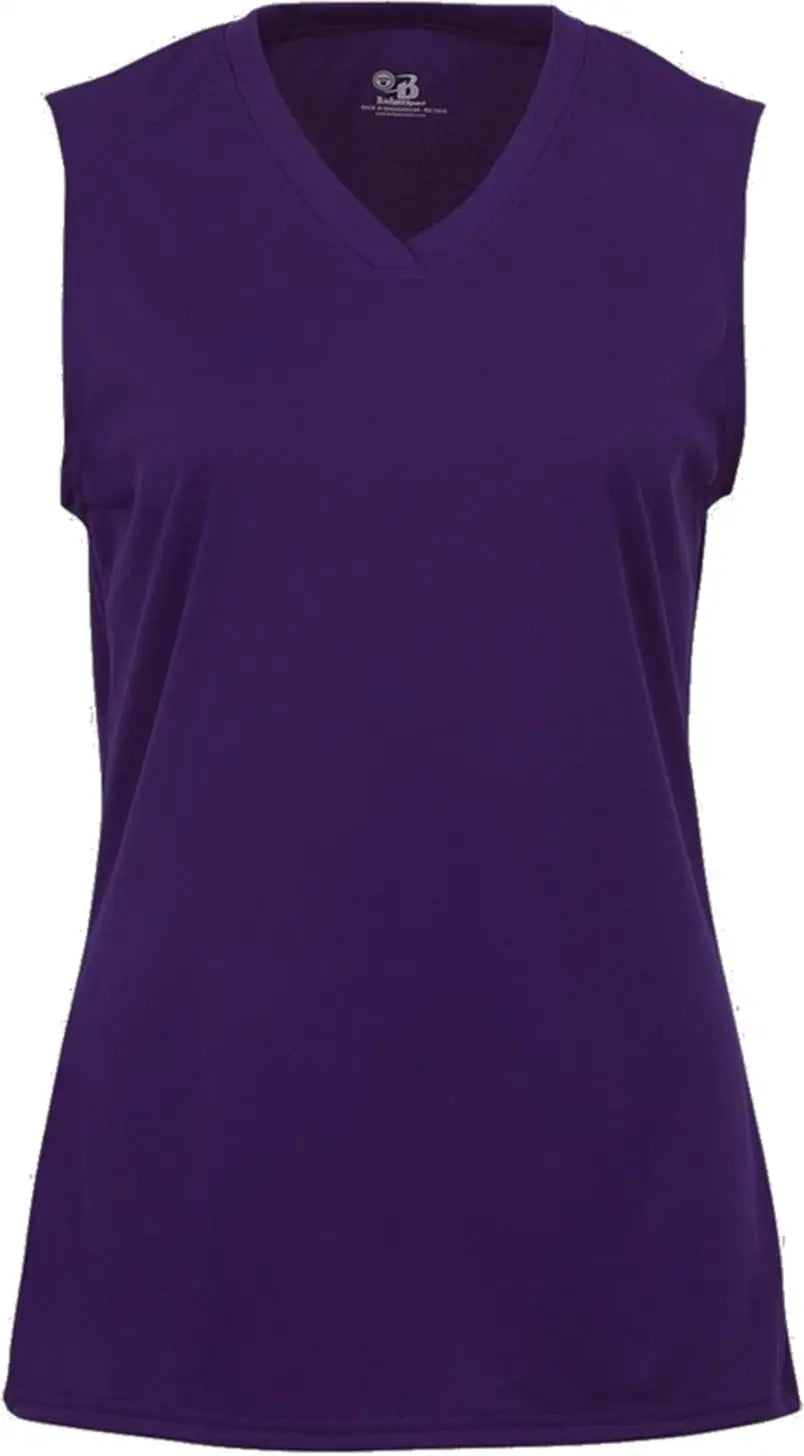 Badger Sport 2163 Girls B-core Sleeveless Tank - Purple - Xs