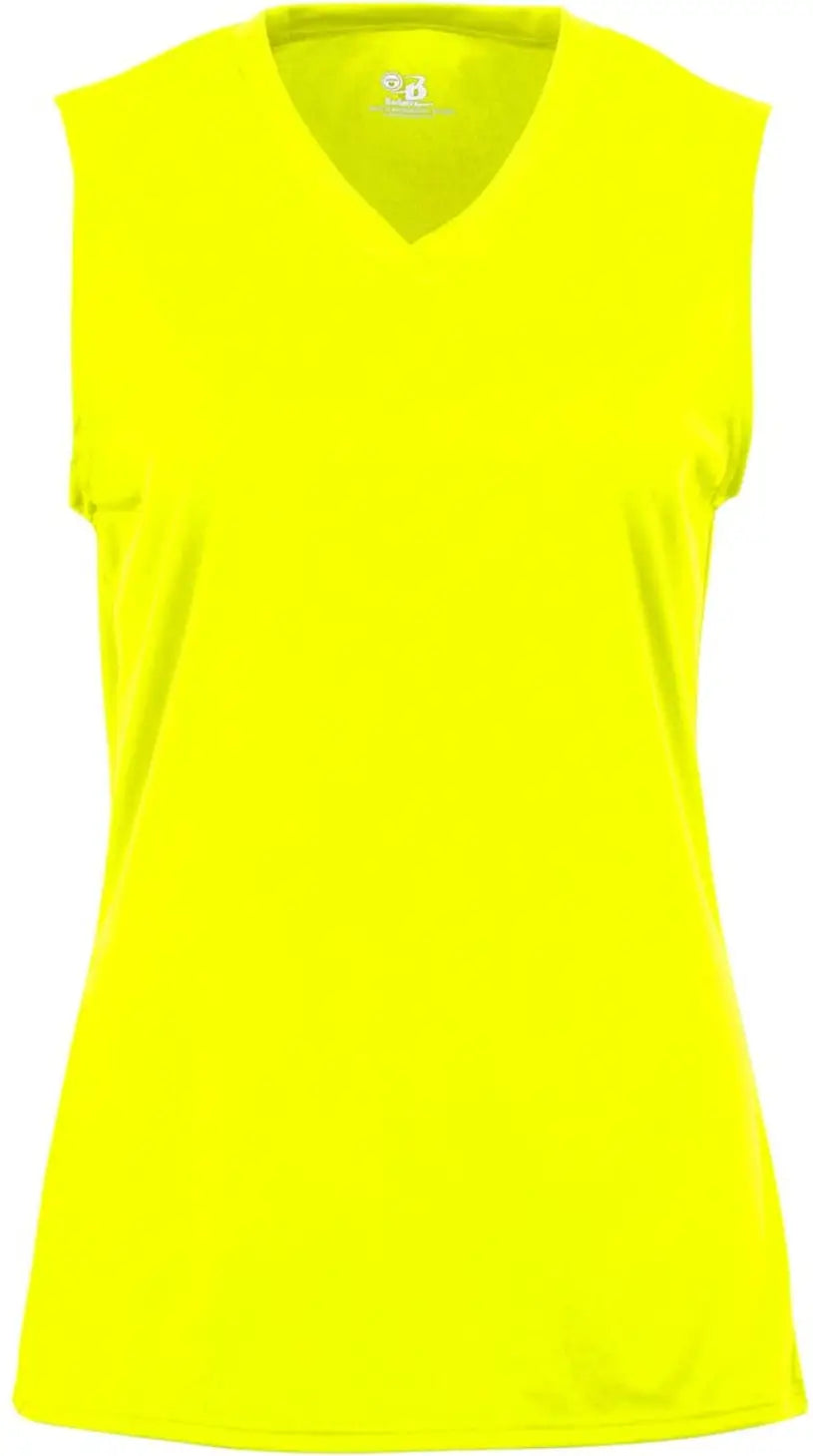 Badger Sport 2163 Girls B-core Sleeveless Tank - Safety Yellow - Xs