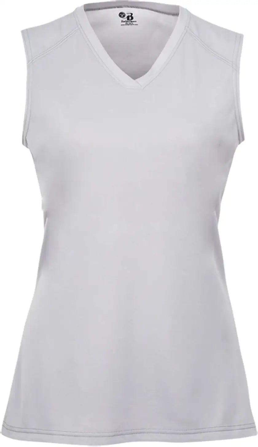 Badger Sport 2163 Girls B-core Sleeveless Tank - Silver - Xs