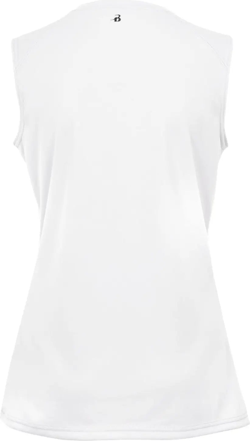 Badger Sport 2163 Girls B-core Sleeveless Tank - White