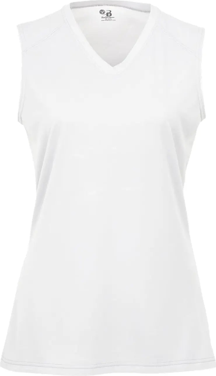 Badger Sport 2163 Girls B-core Sleeveless Tank - White - Xs