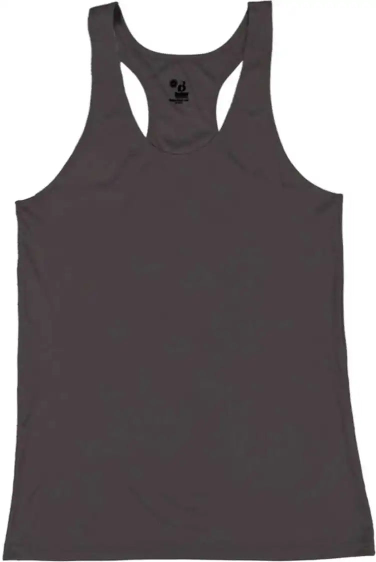 Badger Sport 2166 B-core Girls Racerback Tank - Graphite
