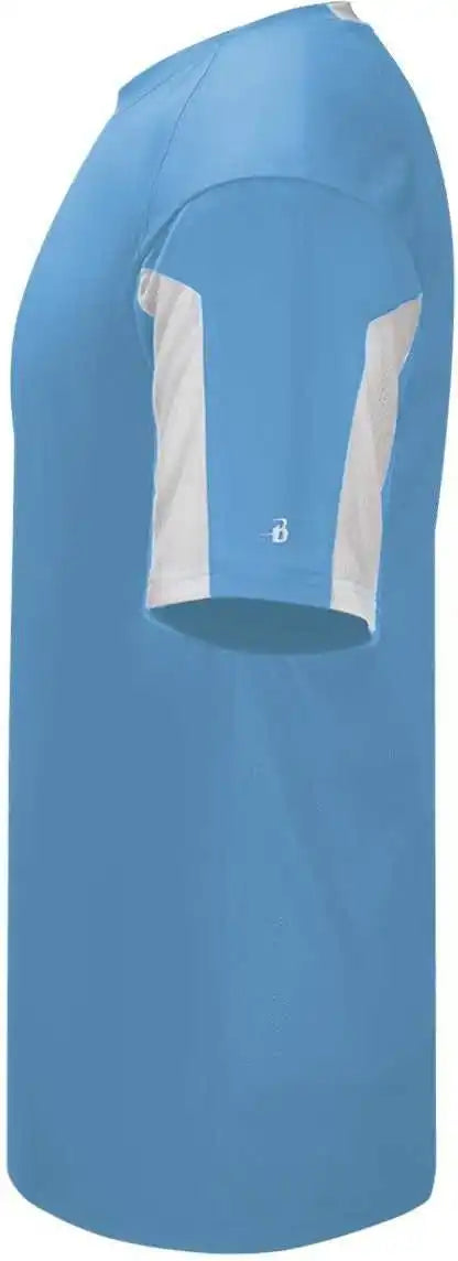 Badger Sport 2176 Striker Youth Tee Columbia Blue White