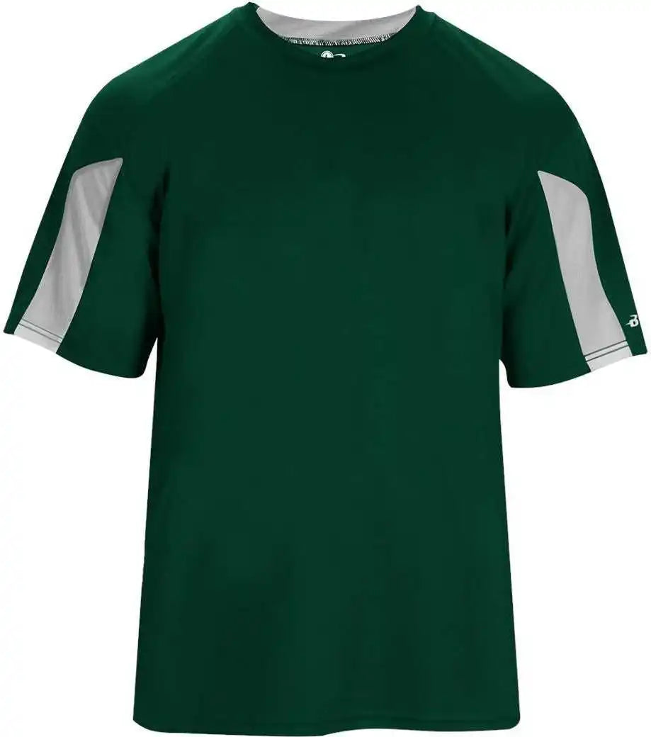 Badger Sport 2176 Striker Youth Tee - Forest White