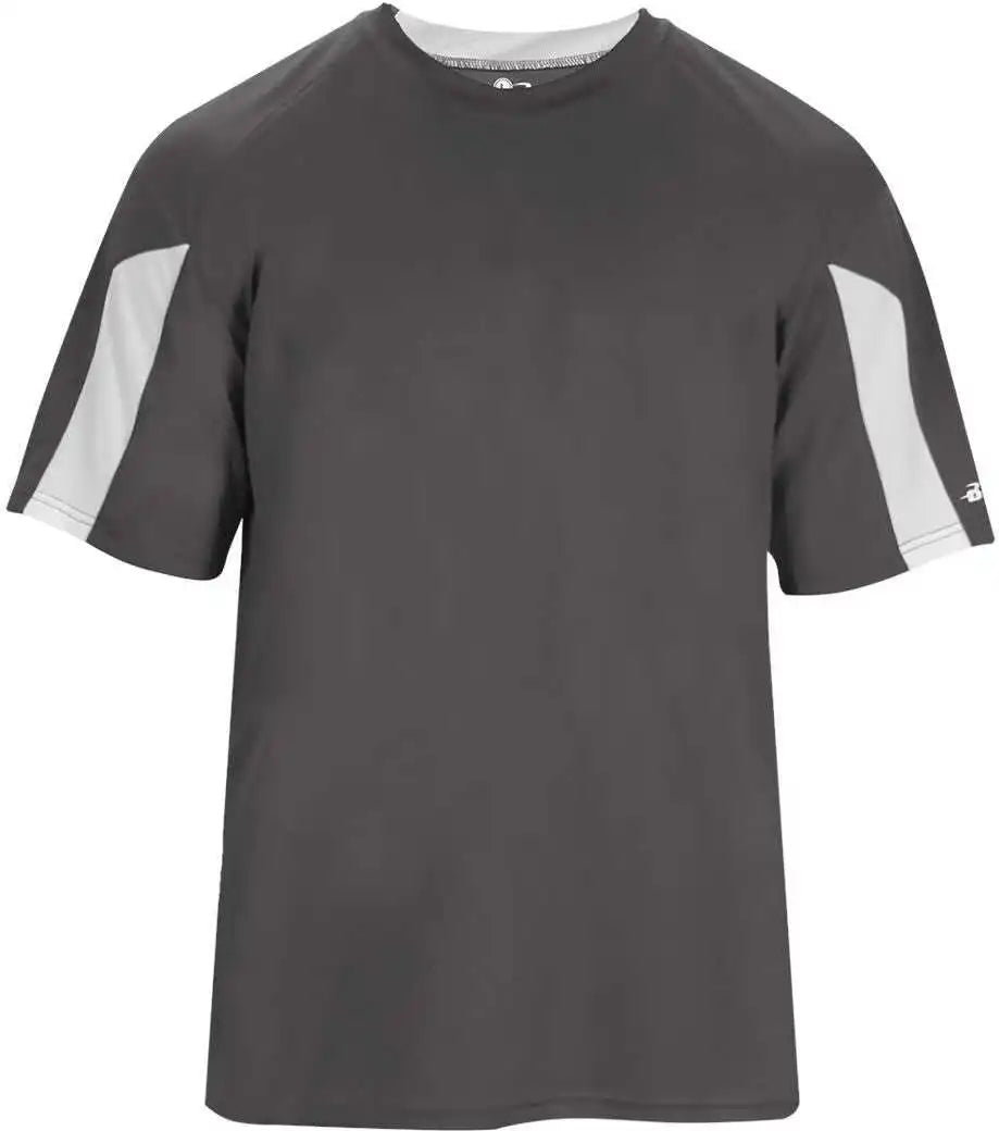 Badger Sport 2176 Striker Youth Tee Graphite White