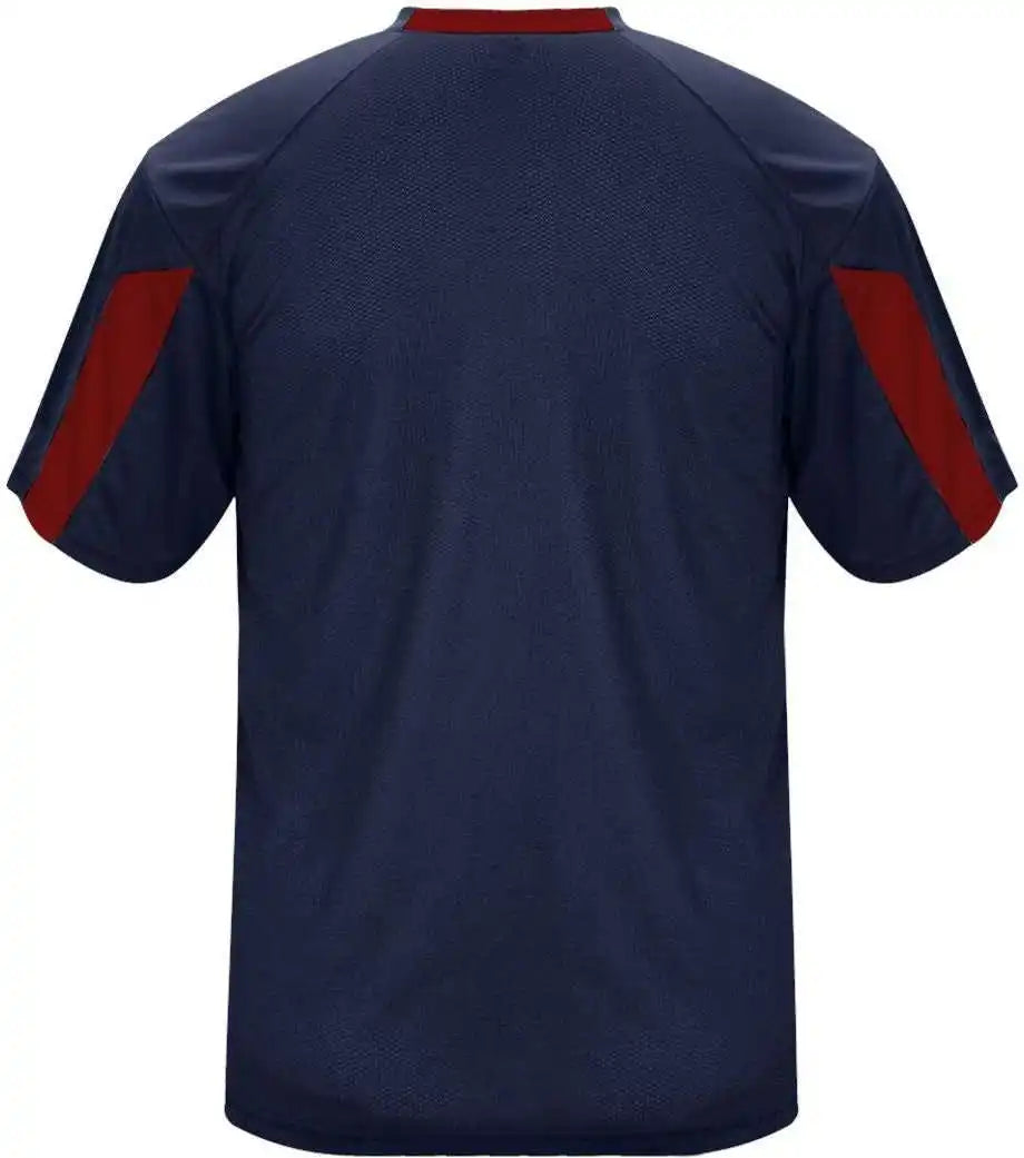 Badger Sport 2176 Striker Youth Tee - Navy Red
