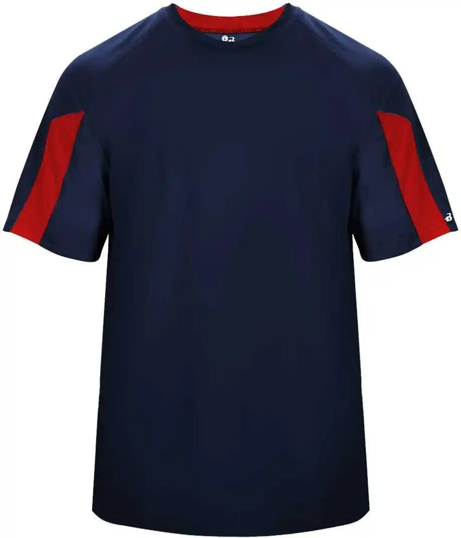 Badger Sport 2176 Striker Youth Tee - Navy Red