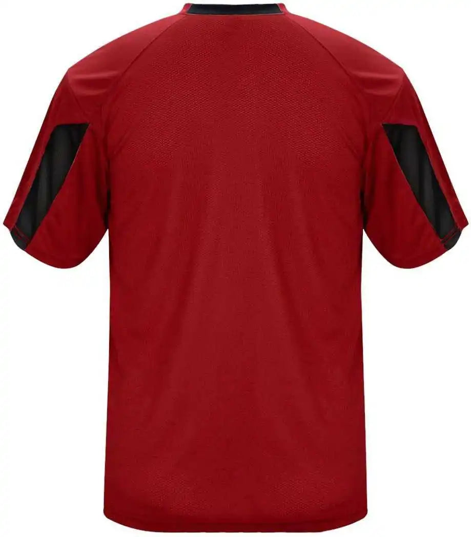 Badger Sport 2176 Striker Youth Tee Red Black