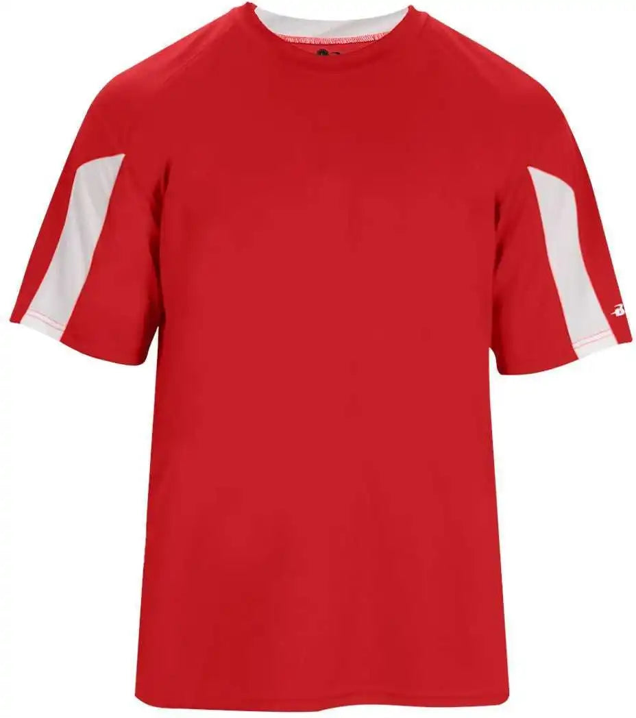Badger Sport 2176 Striker Youth Tee Red White