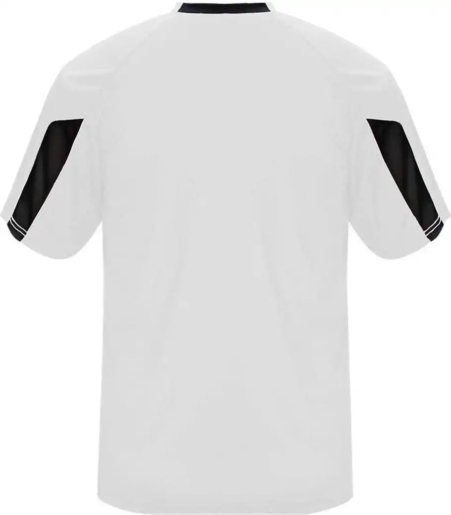 Badger Sport 2176 Striker Youth Tee - White Black