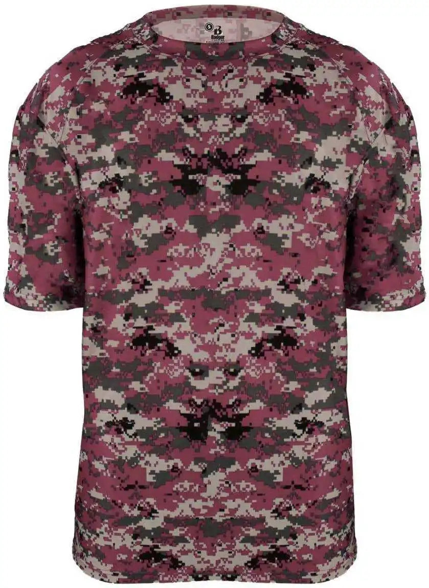 Badger Sport 2180 B-core Youth Digital Tee - Maroon