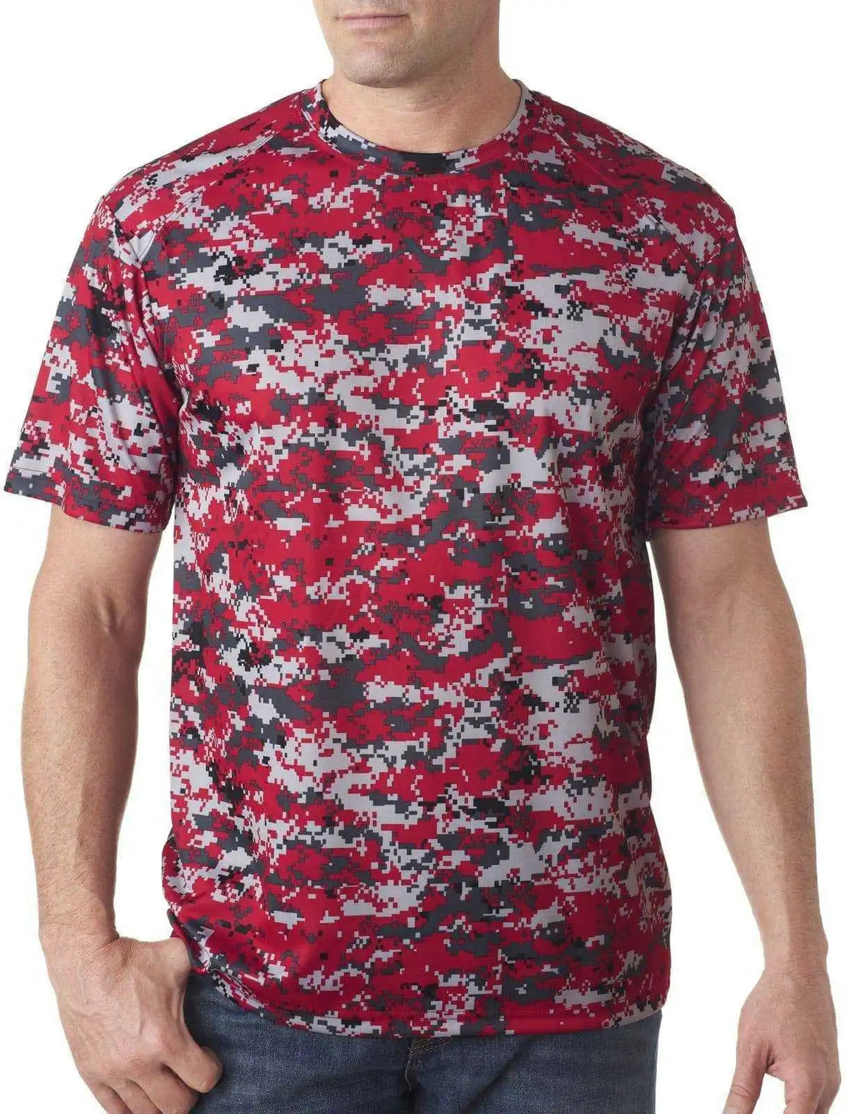 Badger Sport 2180 b Core Youth Digital Tee Red