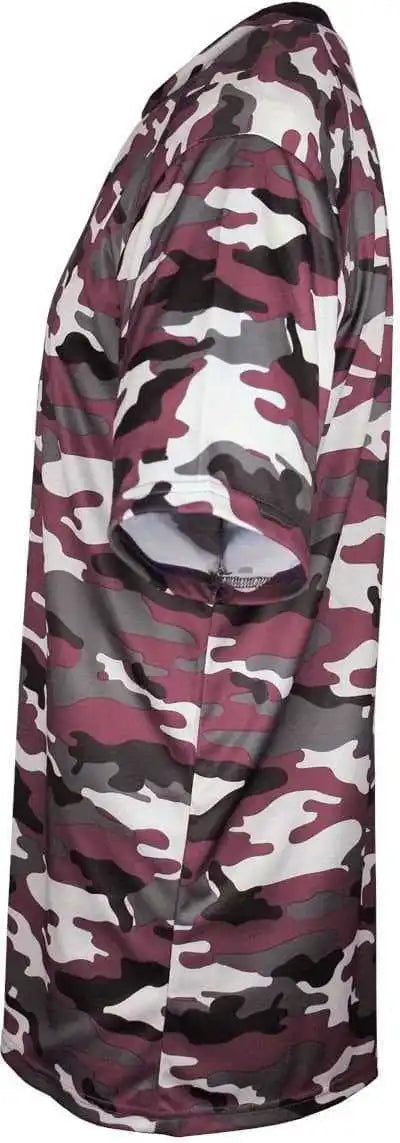 Badger Sport 2181 Camo Youth Tee - Maroon