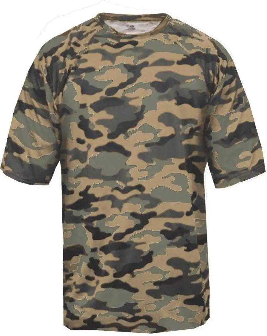 Badger Sport 2181 Camo Youth Tee Sand
