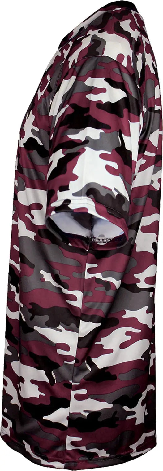 Badger Sport 2181 Youth Camo Tee - Maroon