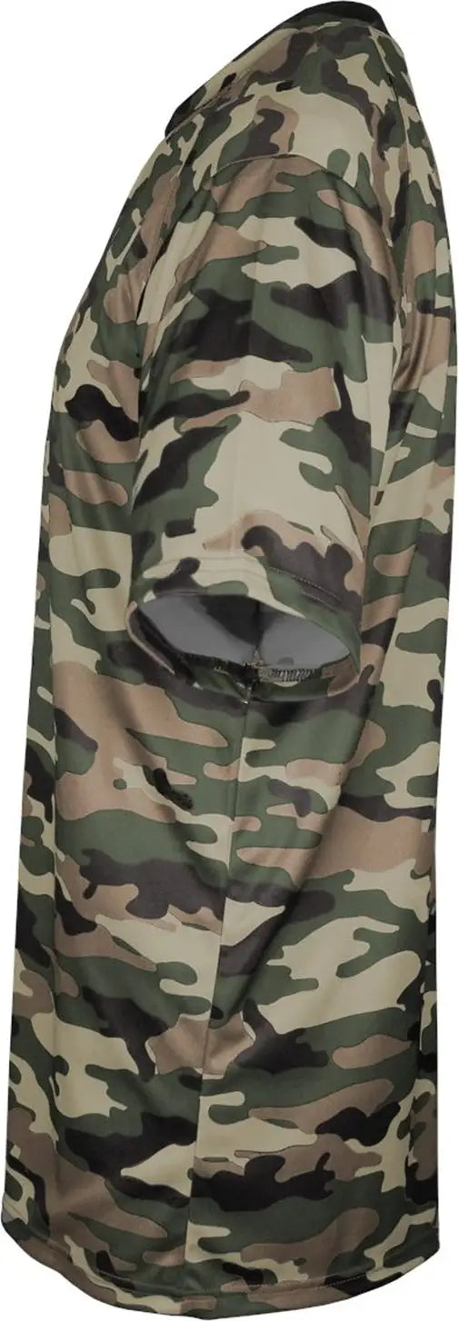 Badger Sport 2181 Youth Camo Tee - Olive Green