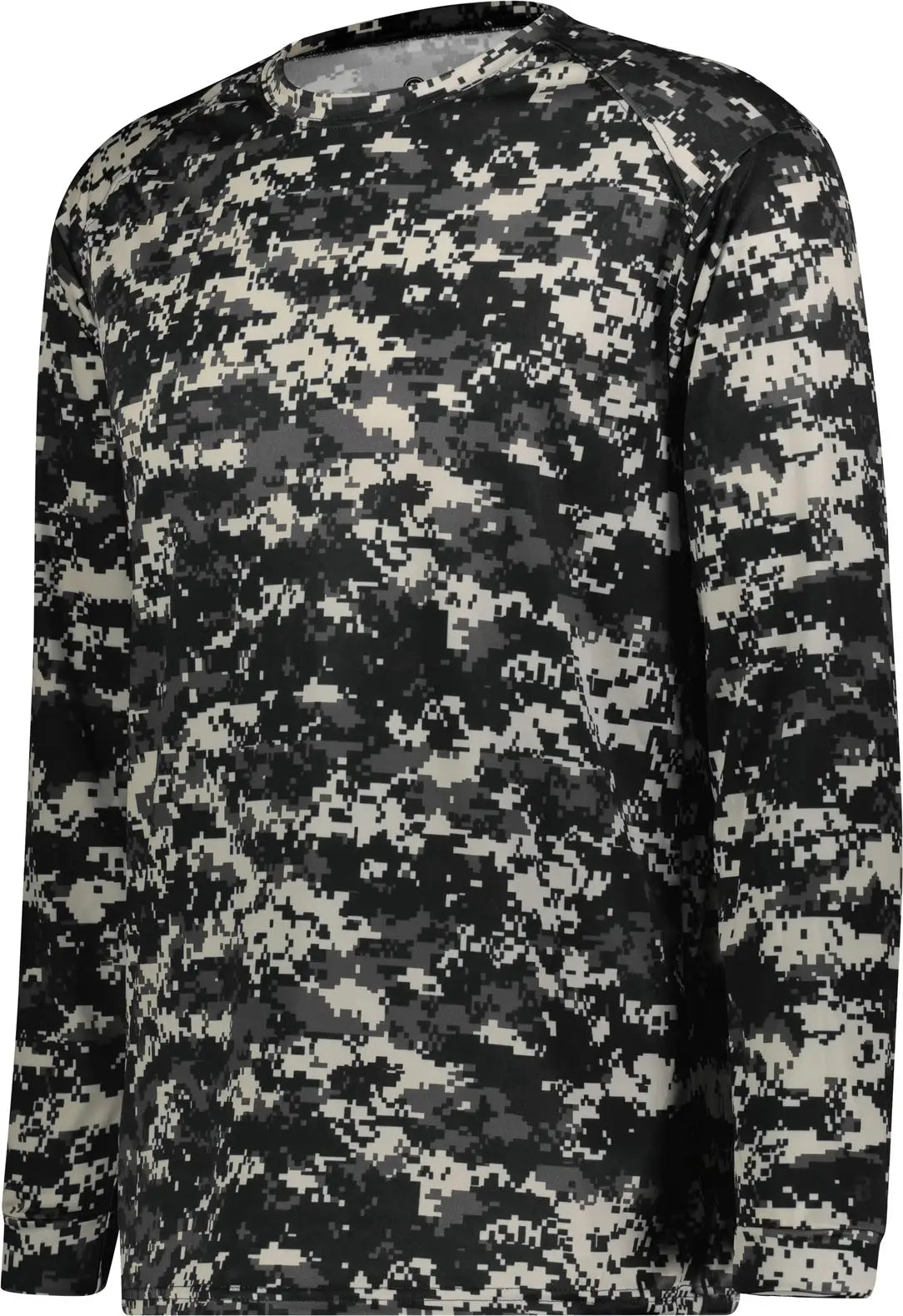 Badger Sport 2184 Youth Digital L/s Tee - Black - Xs