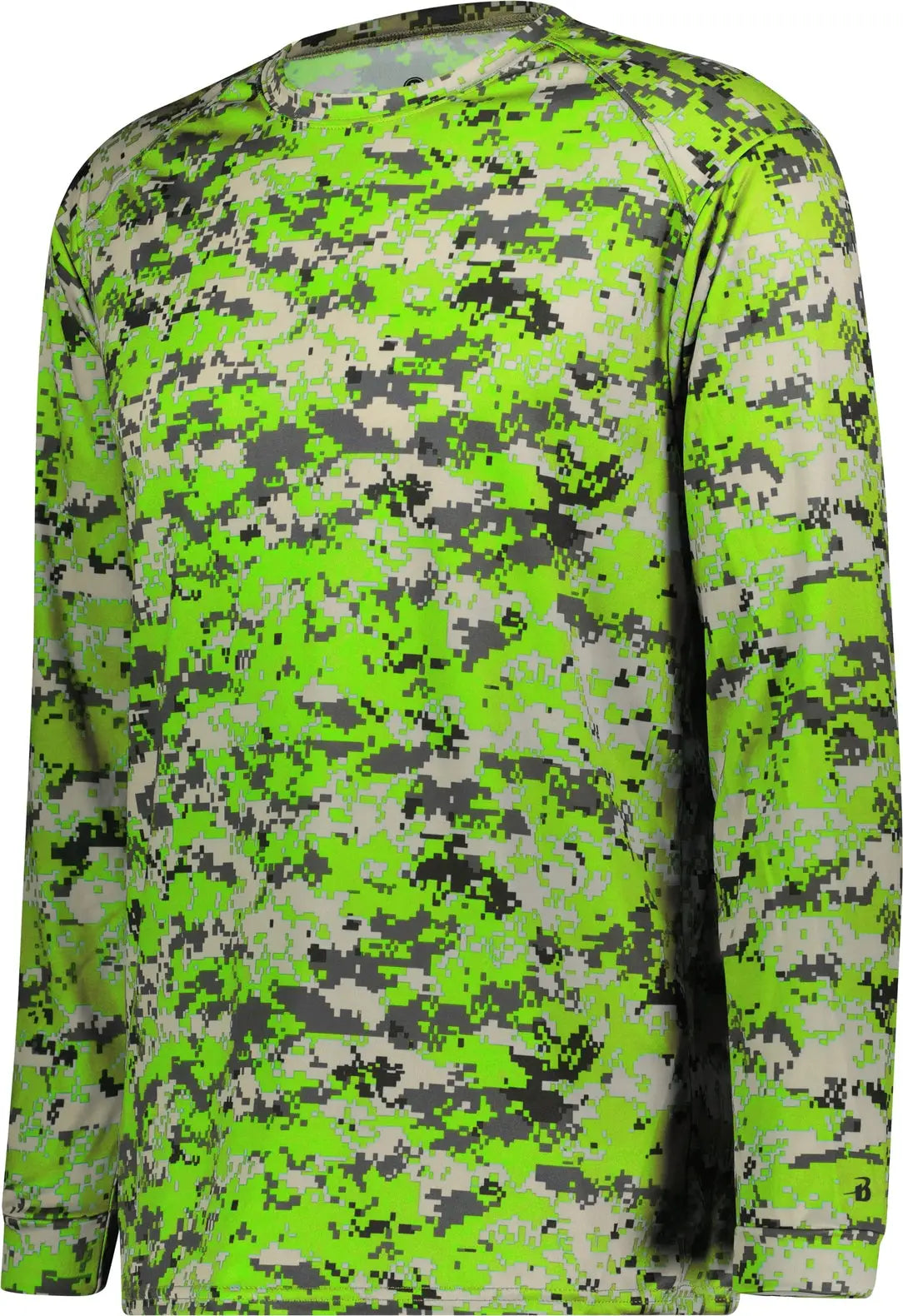 Badger Sport 2184 Youth Digital L/s Tee - Lime - Xs