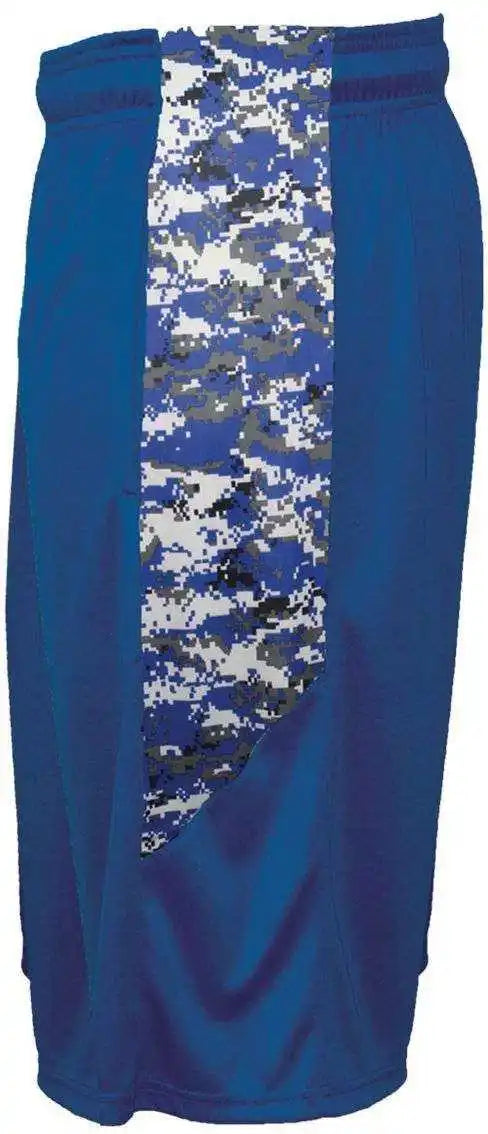 Badger Sport 2189 Digital Panel Youth Short - Royal Camo